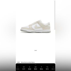White dunks Nike low next nature
